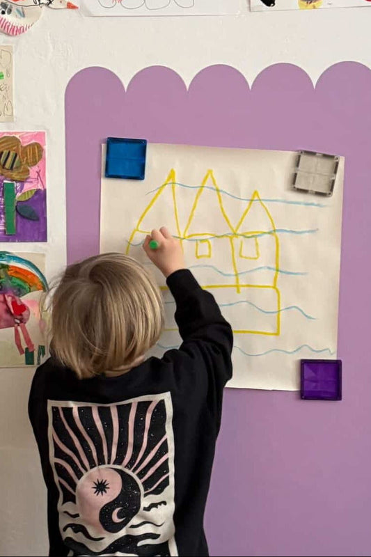 Wielofunkcyjna naklejka ścienna - fala MAT